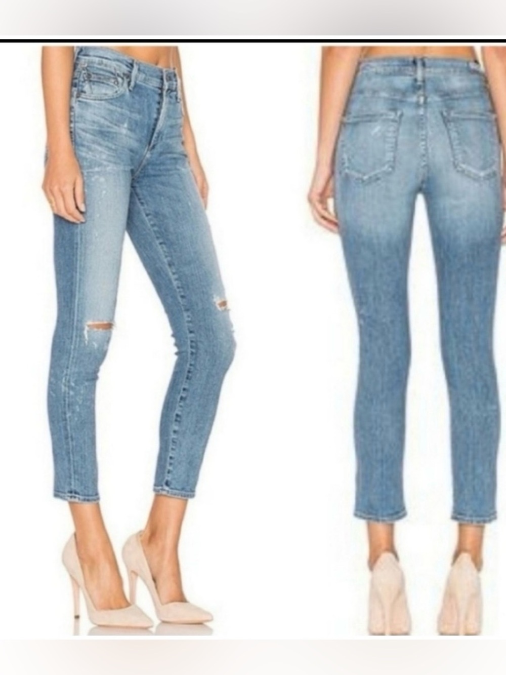 Citizens of Humanity Crop Rocket High-Rise Skinny Jean in Fizzle  size 25